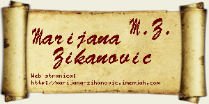 Marijana Žikanović vizit kartica